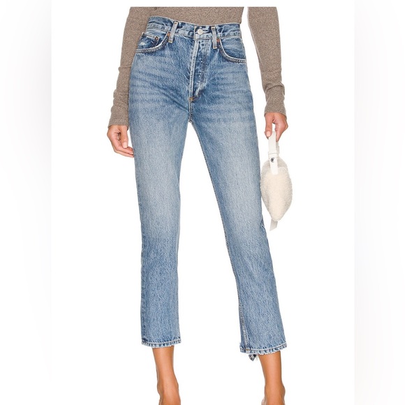 Agolde Riley High Rise Straight Crop - Picture 3 of 7